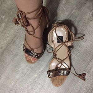 White House black market brown wedges